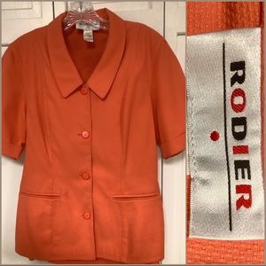 VTG Rodier - Made in France skirt set 100% cotton Size 40/42